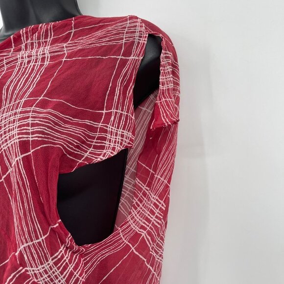 Vinatge Robbie Bee Women's Silk Plaid Sheer Shawl Size 20W Flutter Sleeve - Picture 3 of 10